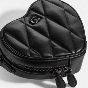 Coach Black Heart-Shaped Crossbody Bag